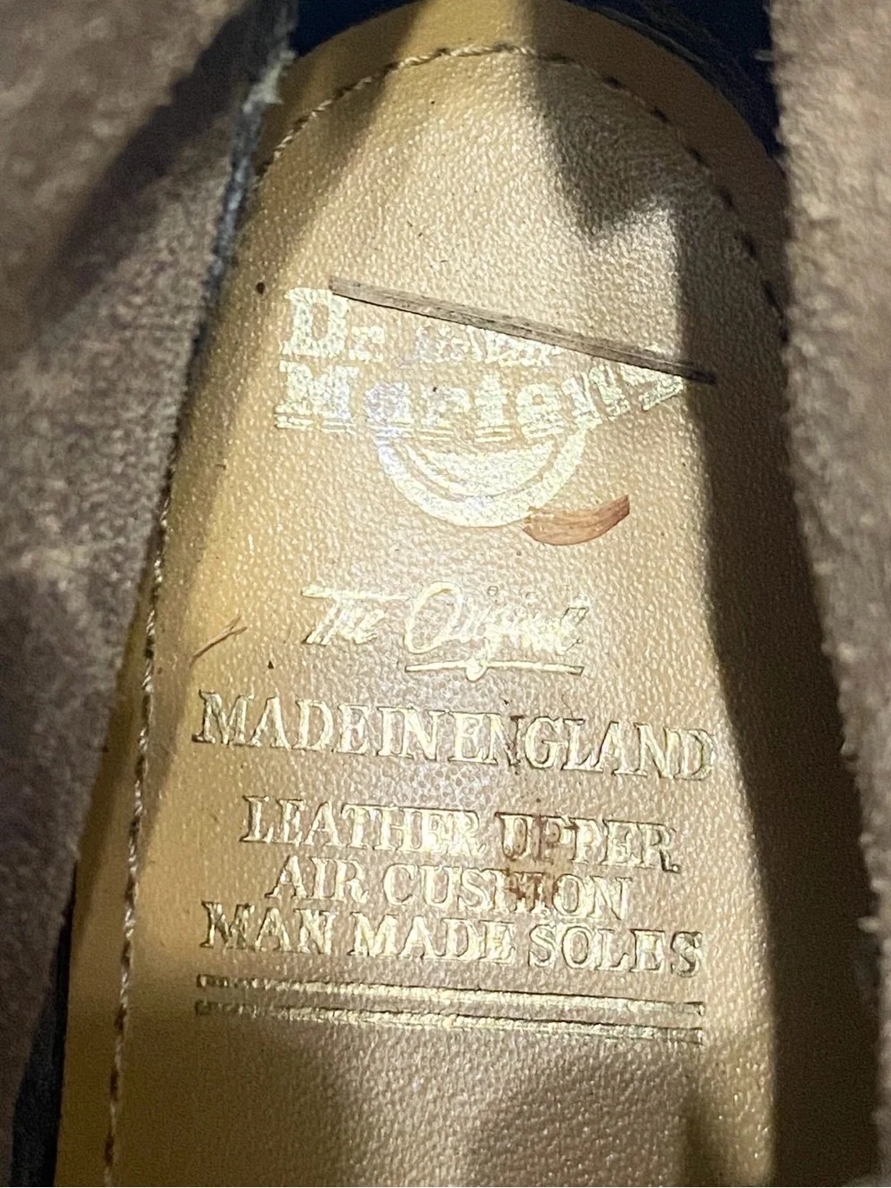 Vintage Dr Martens Made In England Kid's Brown Leather Lace Up Boots